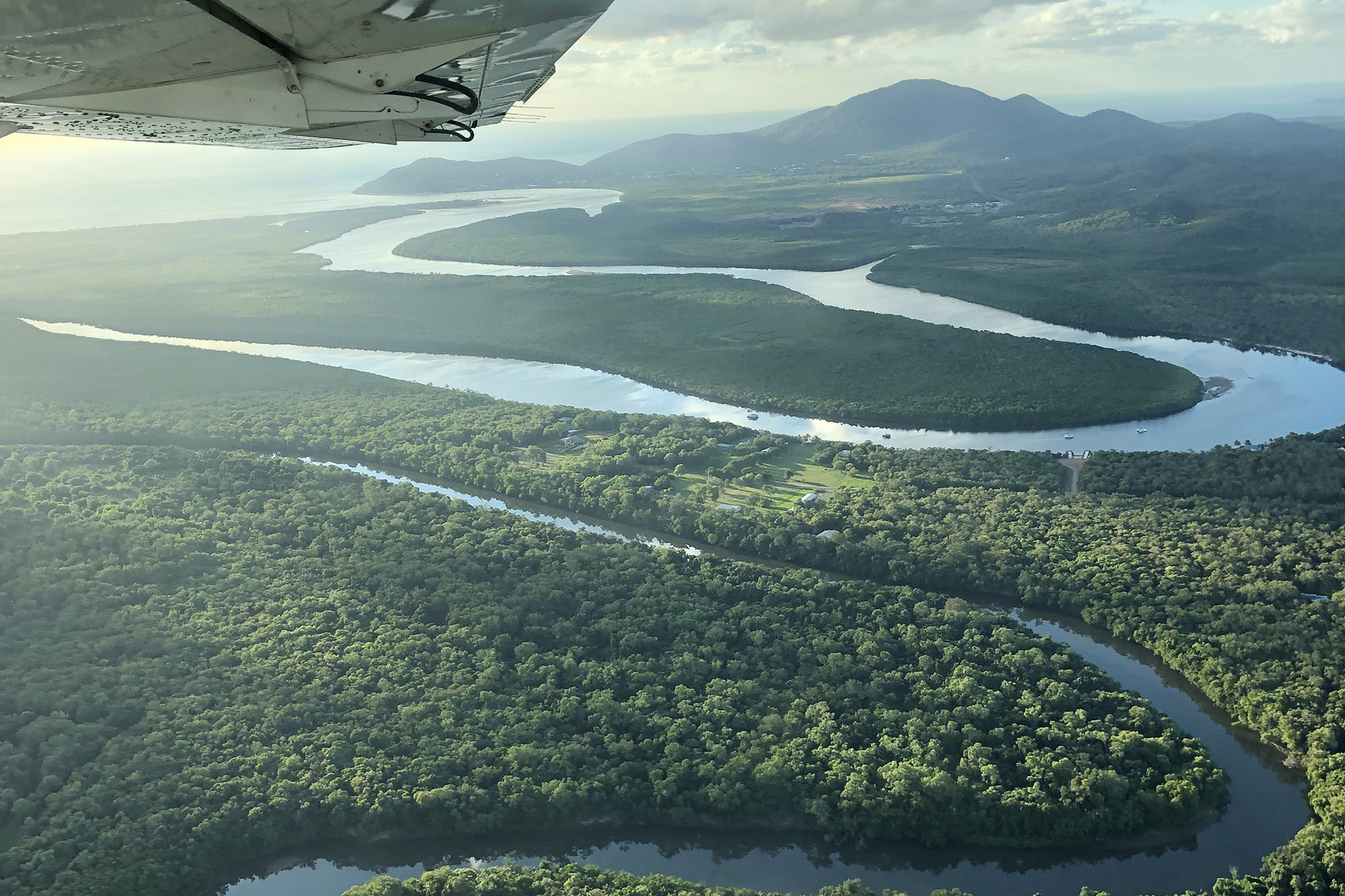 View of Daintree on flight