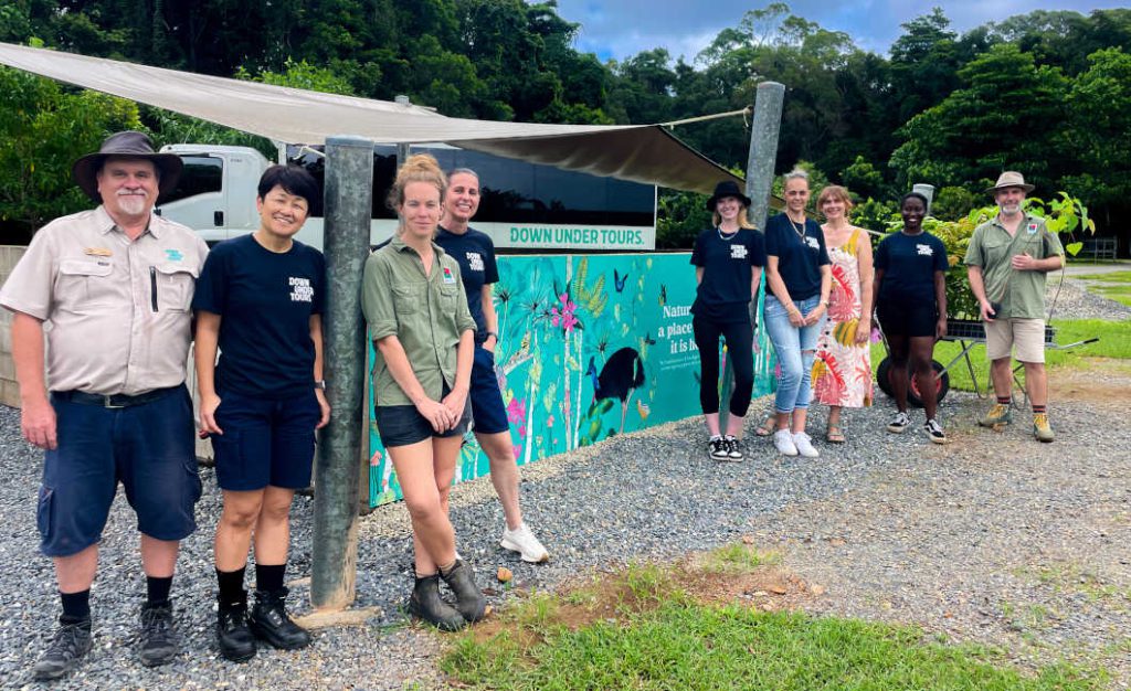 Rainforest Rescue, Down Under Tours and The Scenic Route unveiling the new mural