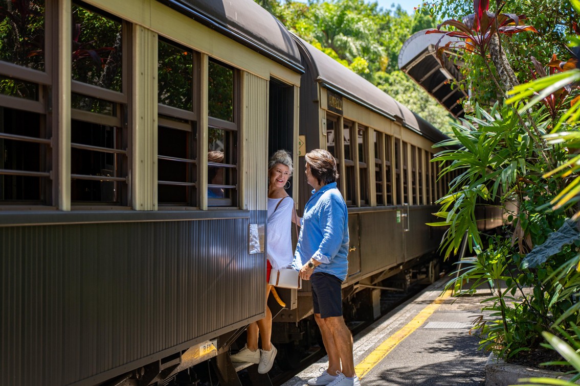Kuranda, Scenic Rail Tour Boarding at Kuranda Station
